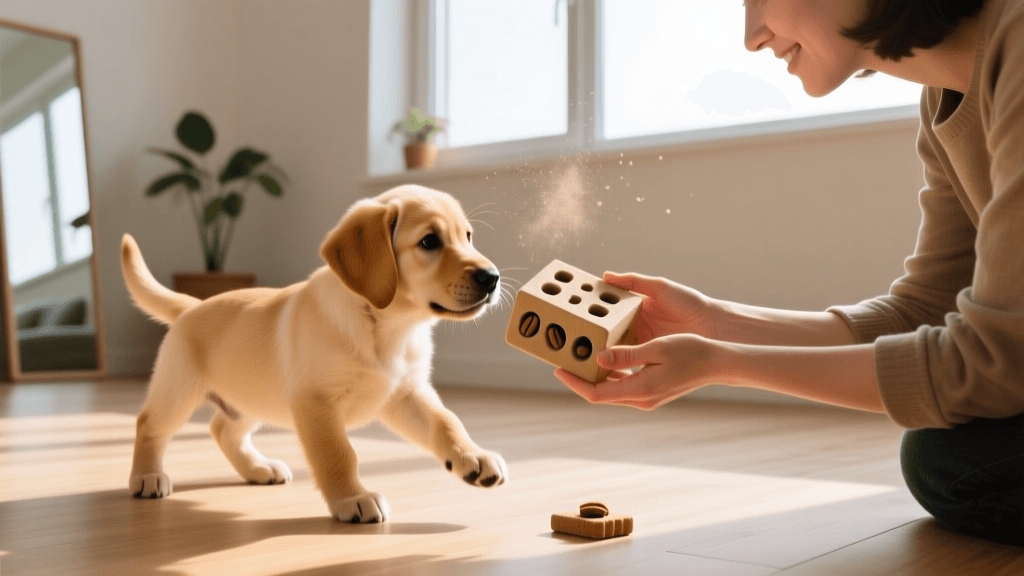 Puppy Bonding 2026: Hand-Feeding & Nina Ottosson Puzzle Play