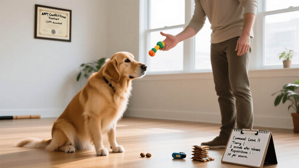 Teaching Dog Leave It Command With Food Toys