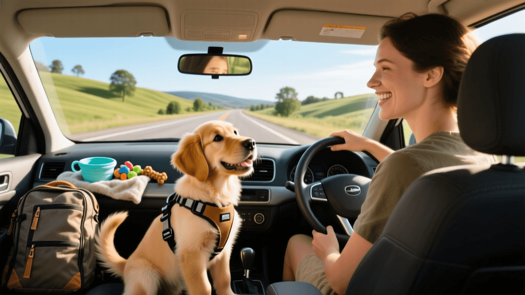 First Road Trip With a Puppy: Safety, Packing, and Potty Tips