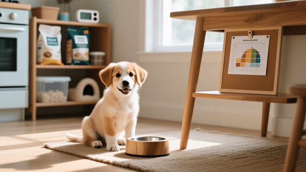 Puppy Feeding Chart and Schedule for the First Six Months