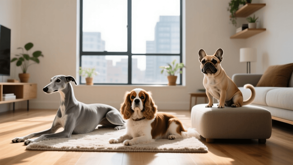 Best Apartment Dogs: Greyhound vs. Cavalier vs. Frenchie
