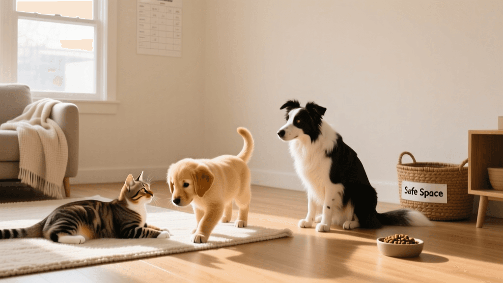 Introducing A New Puppy To Resident Dogs And Cats Safely