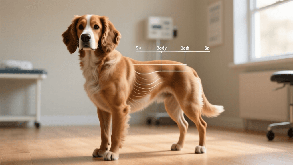 Healthy weight checks for an adult dog