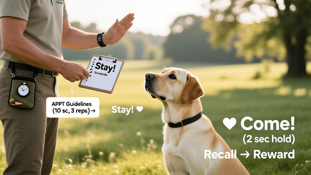Step By Step Dog Recall Training Outdoors