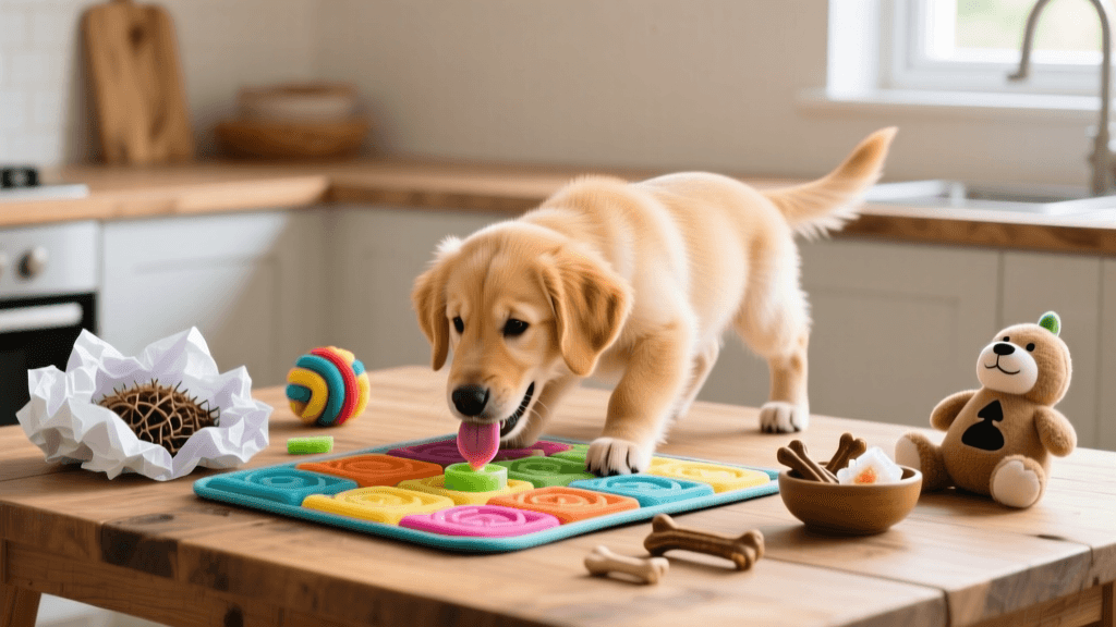 Viral Puppy Enrichment: Lick Mats, Kongs & Snuffle Hacks