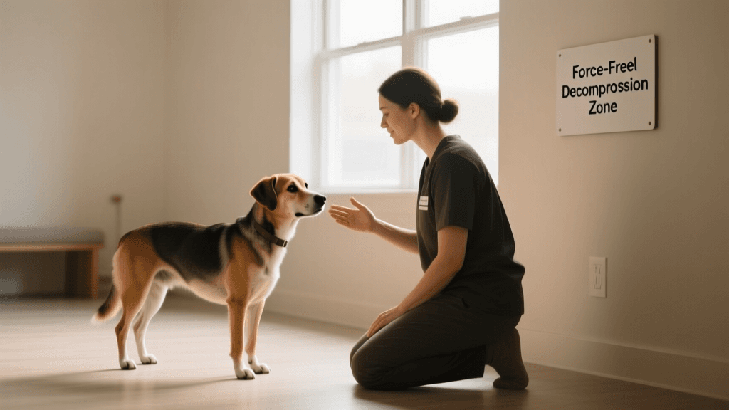 2026 Force-Free Decompression Setup for New Rescue Dogs