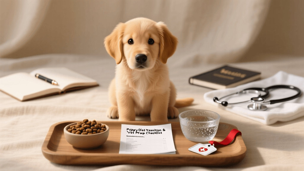 Puppy Diet Transition and First Vet Prep for New Owners