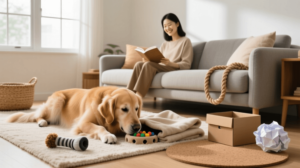 Dog enrichment ideas for rainy-day boredom