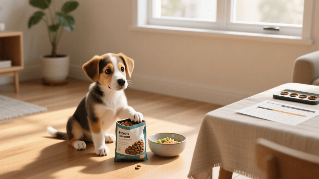First Month Dog Feeding Guide: Diet Transition & Schedule