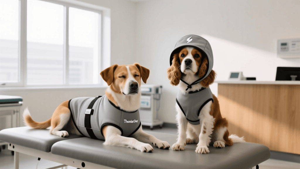 ThunderShirt vs Calming Cap for Anxious Vet Visits in 2026