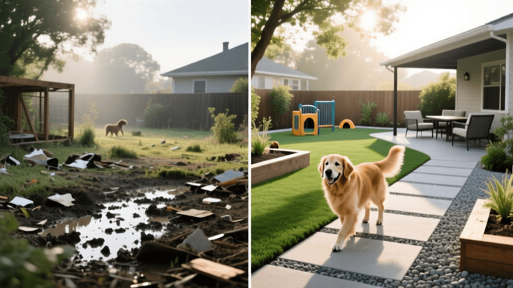 Before & After: Building a Dog-Friendly Backyard Oasis