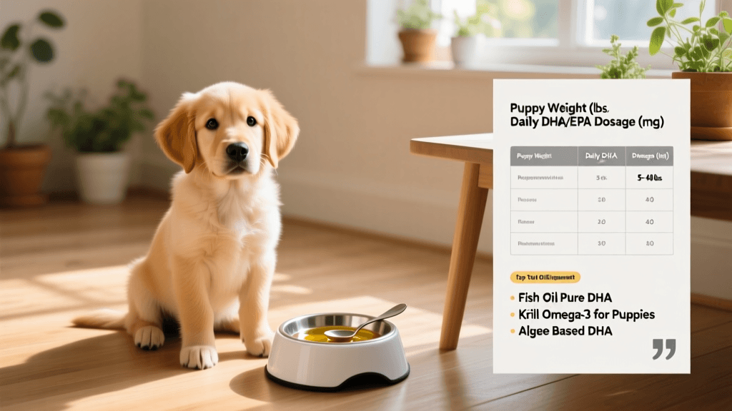 Omega-3 for Puppies in 2026: DHA Dosage & Best Oils