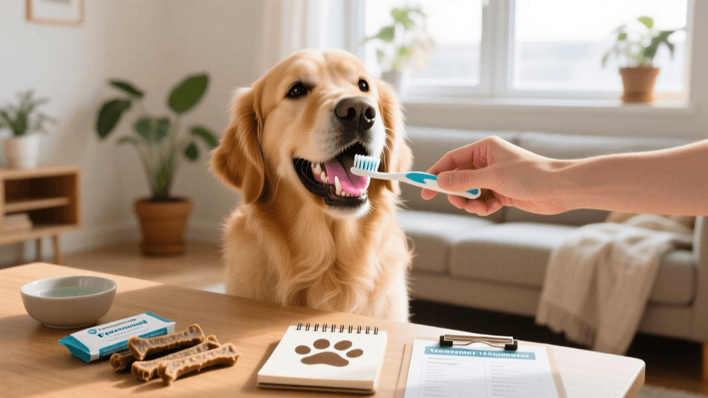 Dental care routine for dogs at home