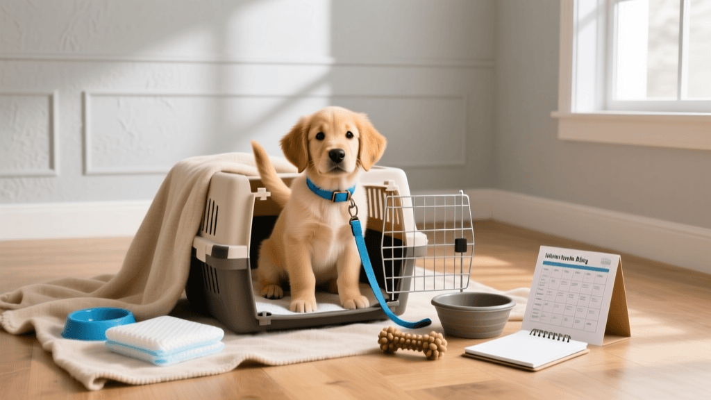 Step-by-Step First Week Puppy Crate and Potty Training