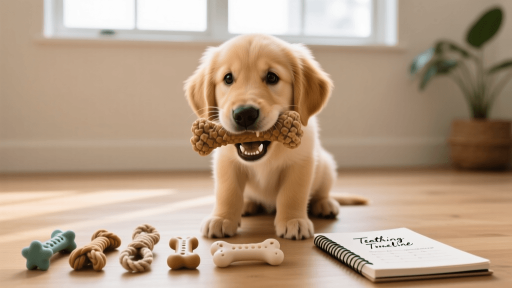 The Puppy Teething Timeline: Safe Chews and Bite Training