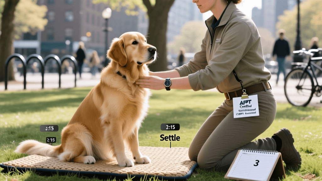 Teaching Dog To Settle On Mat In Public Spaces