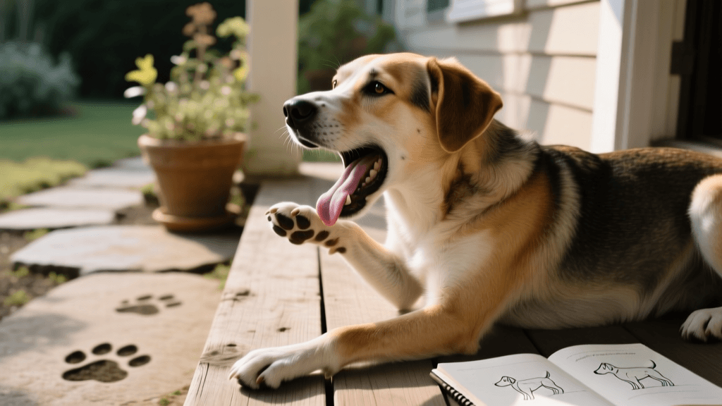 What Dog Yawning Licking Paw Really Signifies Stress
