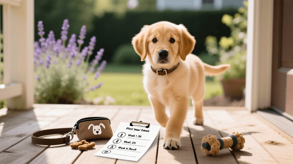 First-Year Dog Training Progression Plan: 8 Weeks to Adult